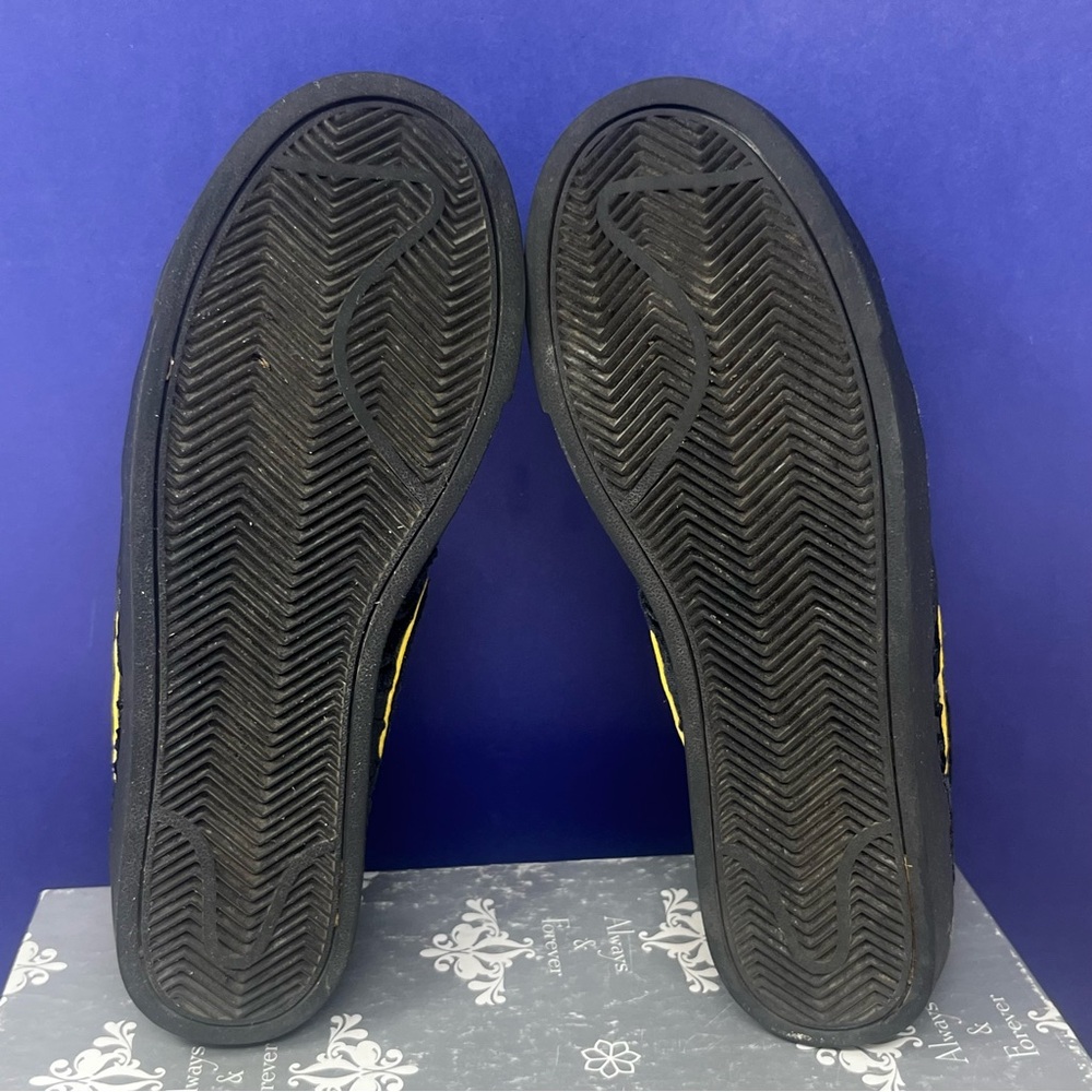 Nike Blazer mid sneakers Velvet floral Black gold swoosh - Picture 8 of 10